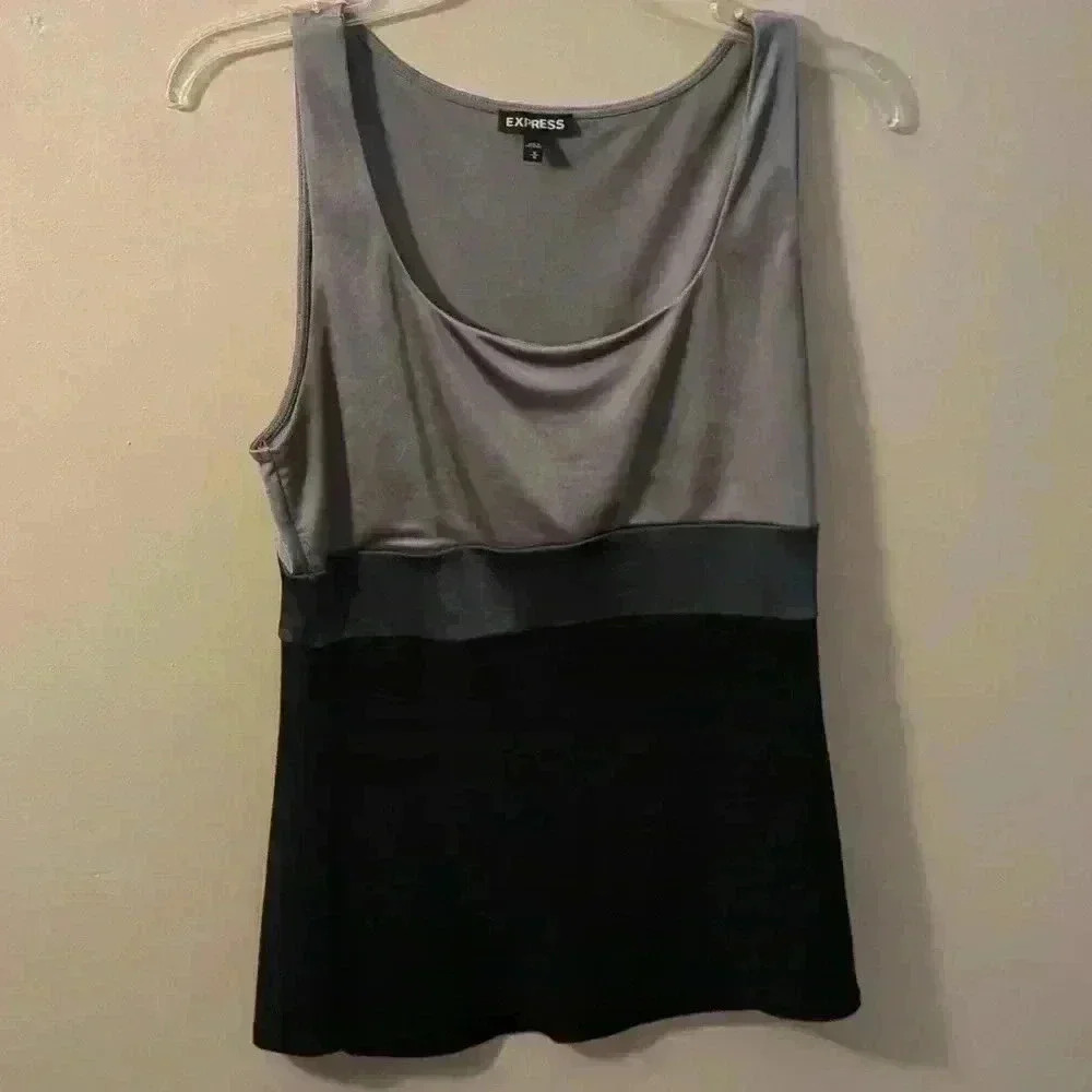 Express, black and gray medium size tank top - Picture 3 of 4